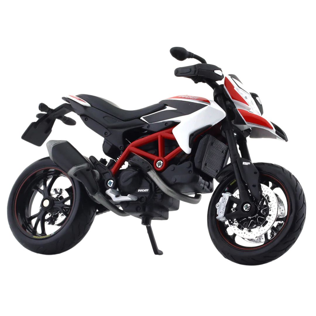White Ducati Hypermotard SP 1:12 Scale Bike by Maisto -Maisto - India - www.superherotoystore.com