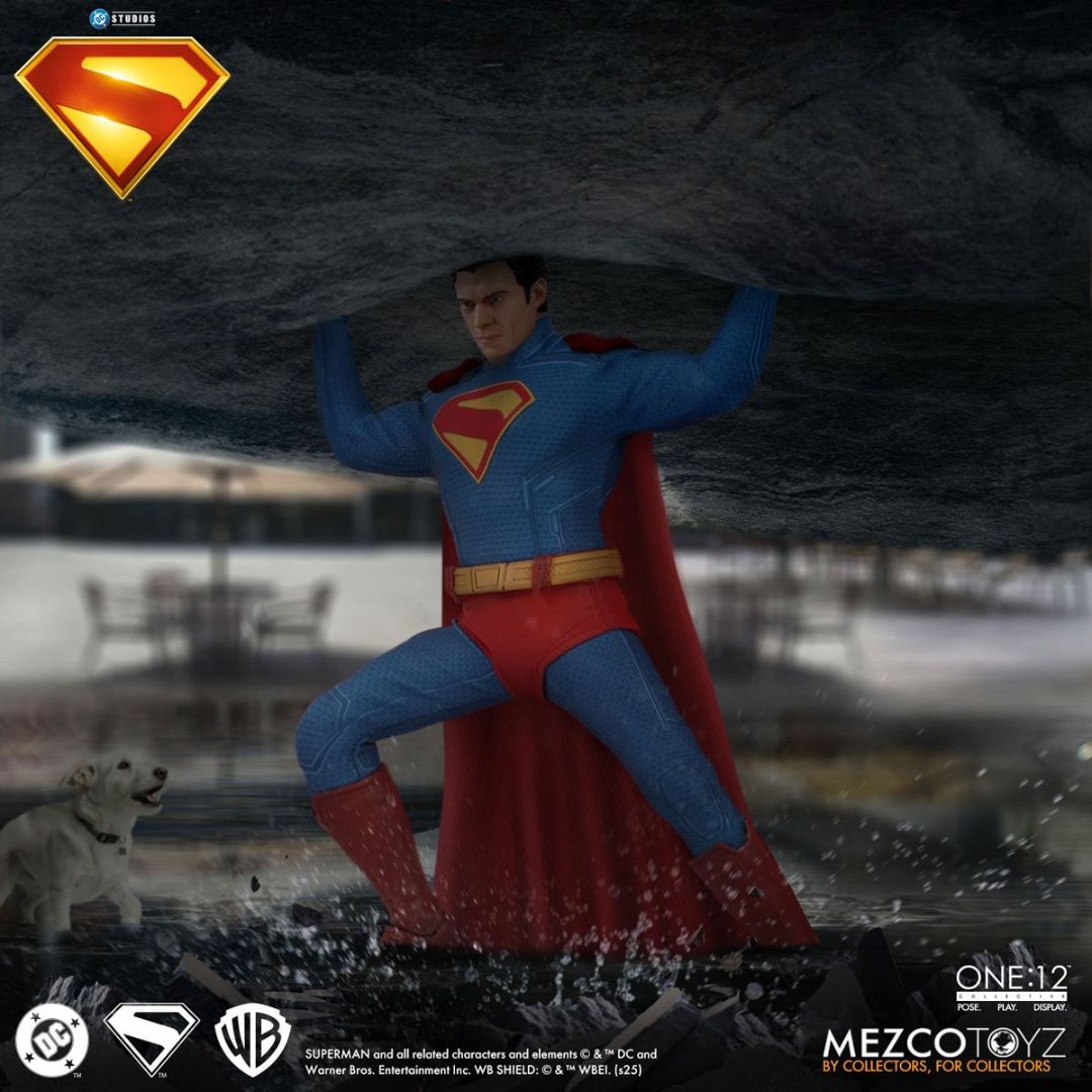 Superman 2025 Movie Version Superman And Little Krypton One:12 By Mezco Toys -Mezco Toys - India - www.superherotoystore.com