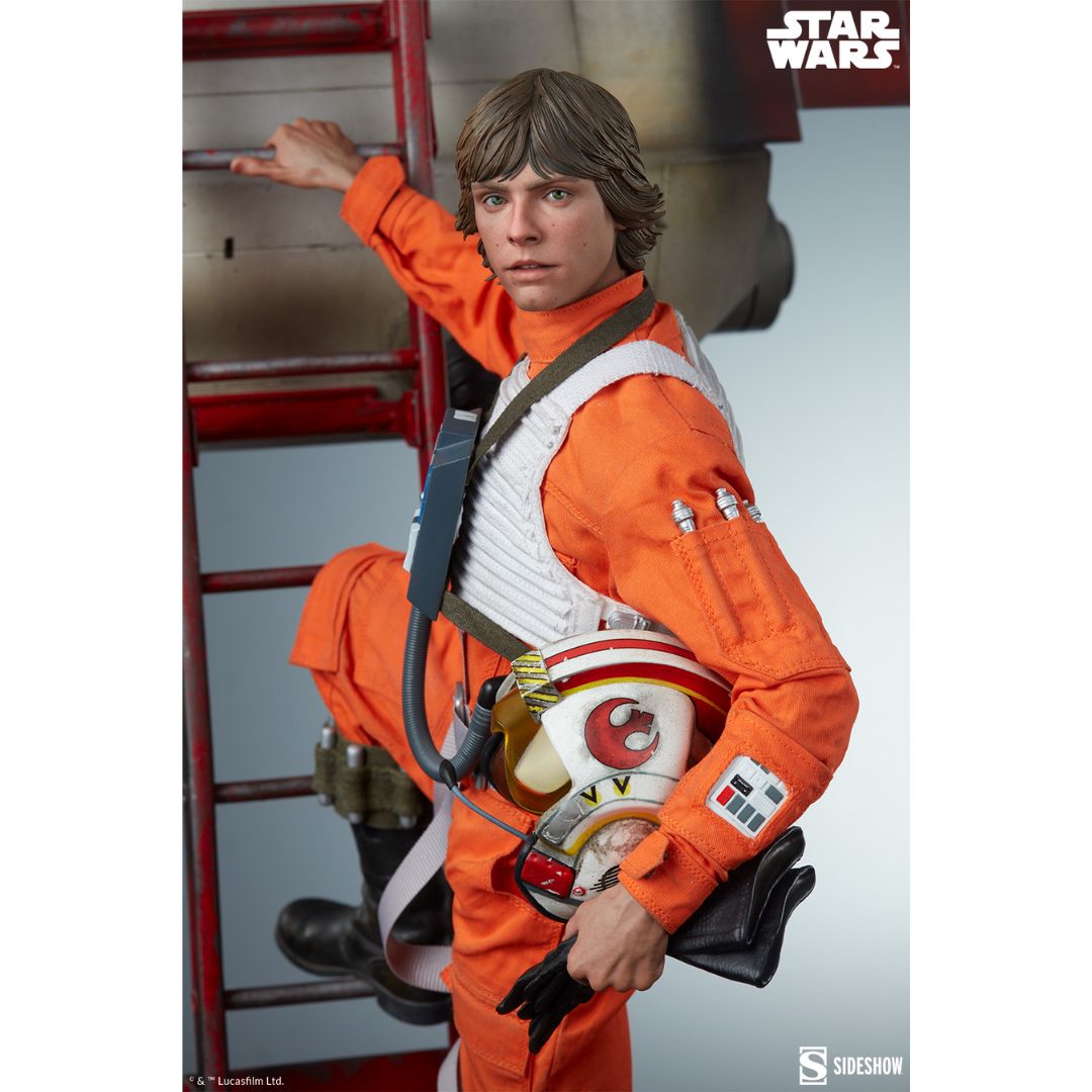 Luke Skywalker & X-Wing: Red Five, Standing By Premium Format Statue By Sideshow Collectibles -Sideshow Collectibles - India - www.superherotoystore.com