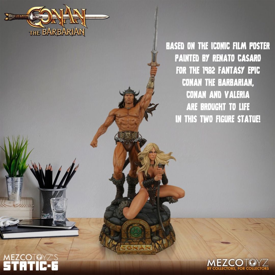 Conan the Barbarian (1982) Static Six Statue by Mezco -Mezco Toys - India - www.superherotoystore.com