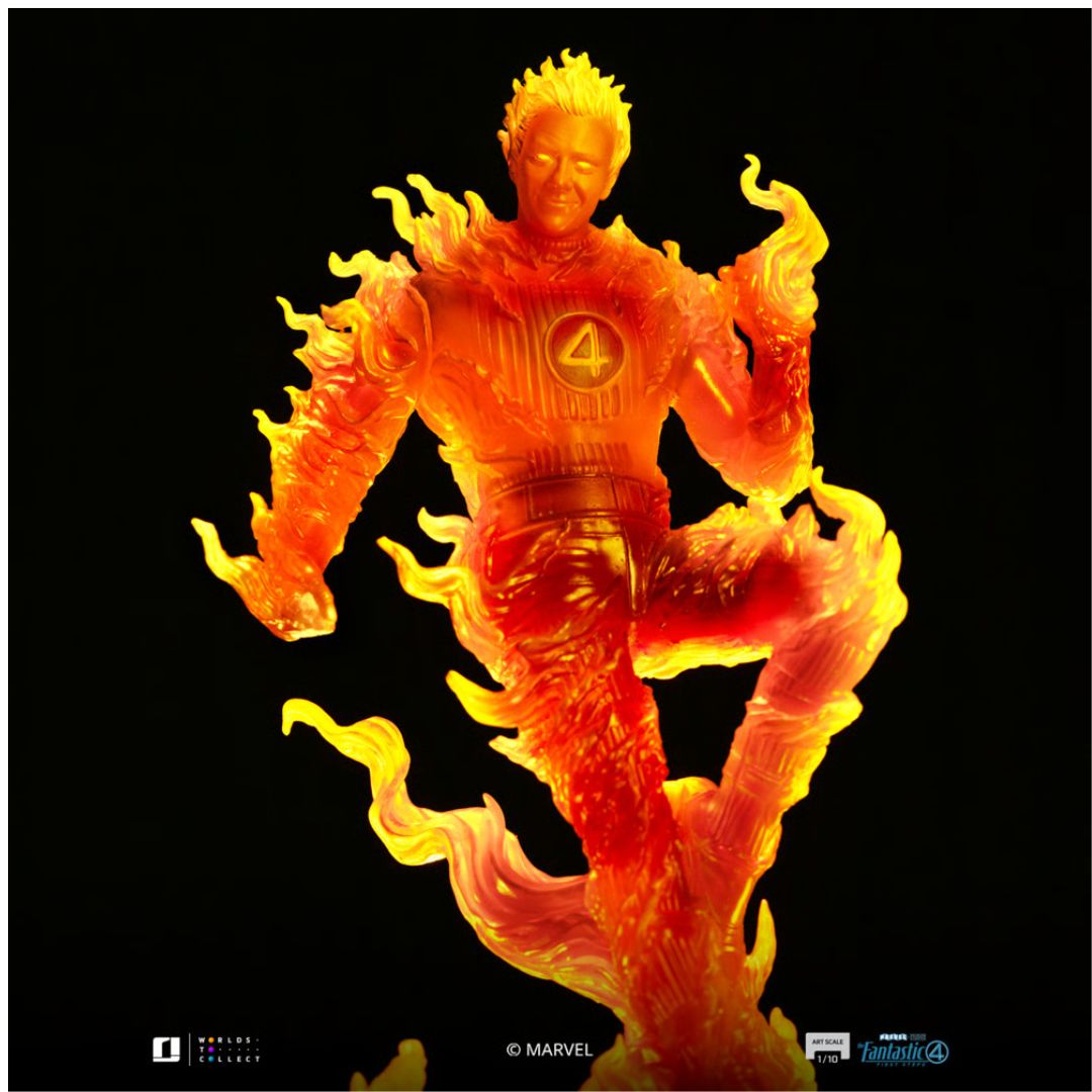 Human Torch Art Scale Statue By Iron Studios -Iron Studios - India - www.superherotoystore.com