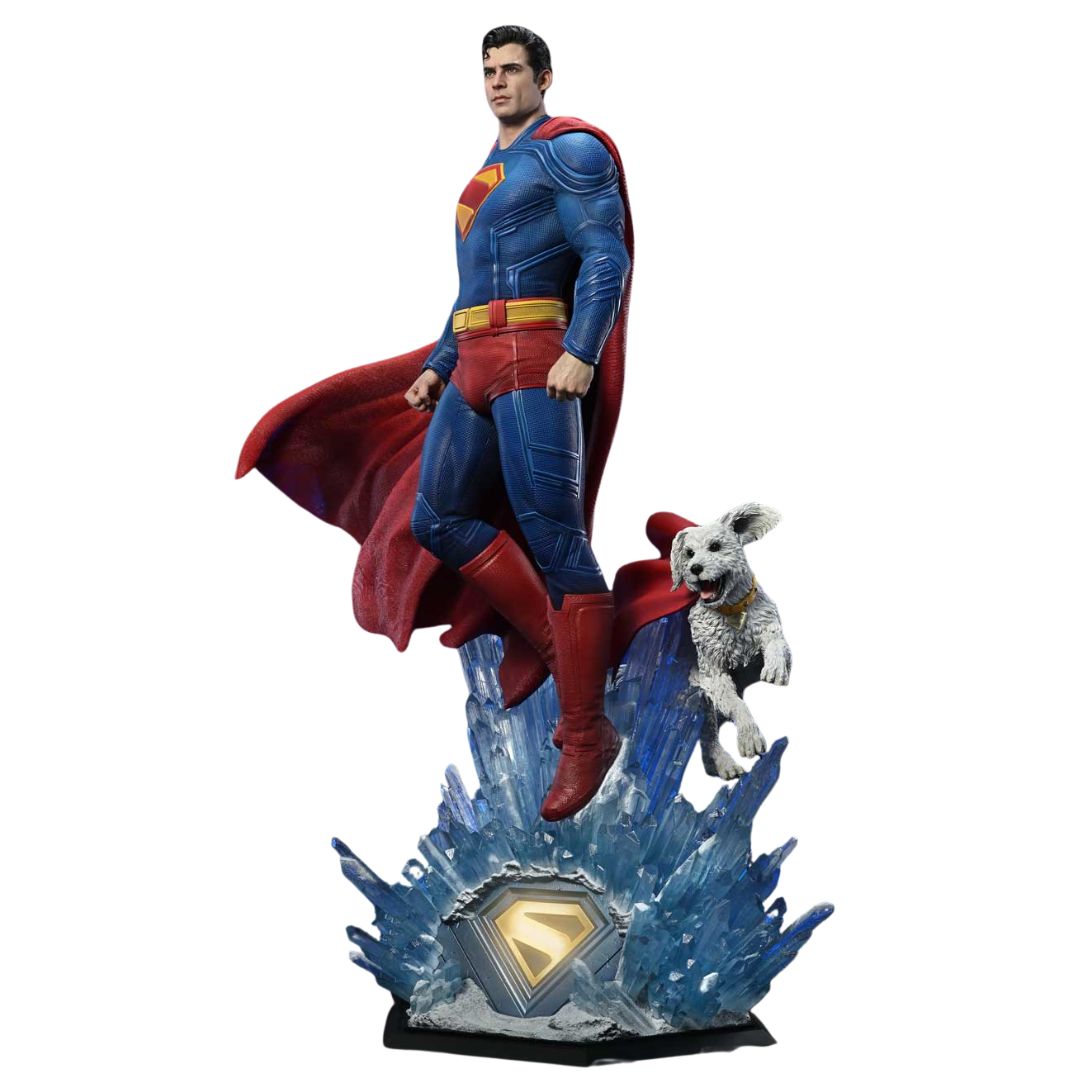 Superman (2025 Film) Superman With Krypto Statue By Prime1 Studios -Prime 1 Studio - India - www.superherotoystore.com
