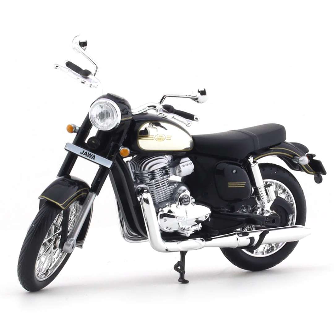 Black JAWA CLASSIC CHROME VERSION Die-cast Bike By Maisto -Maisto - India - www.superherotoystore.com