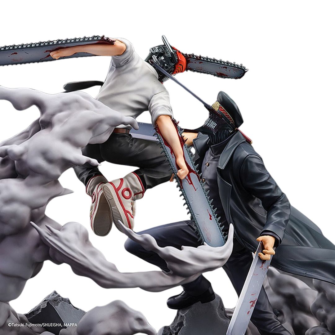 Chainsaw Man vs Samurai Sword Super Station statue by Sega Goods -SEGA Goods - India - www.superherotoystore.com