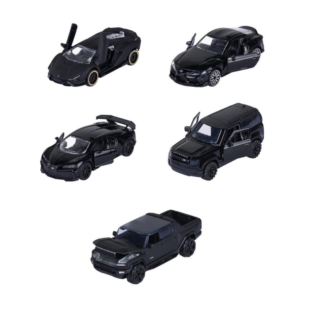 Black Edition 5 Pcs 1:64 Die-Cast car Set By Majorette -Majorette - India - www.superherotoystore.com