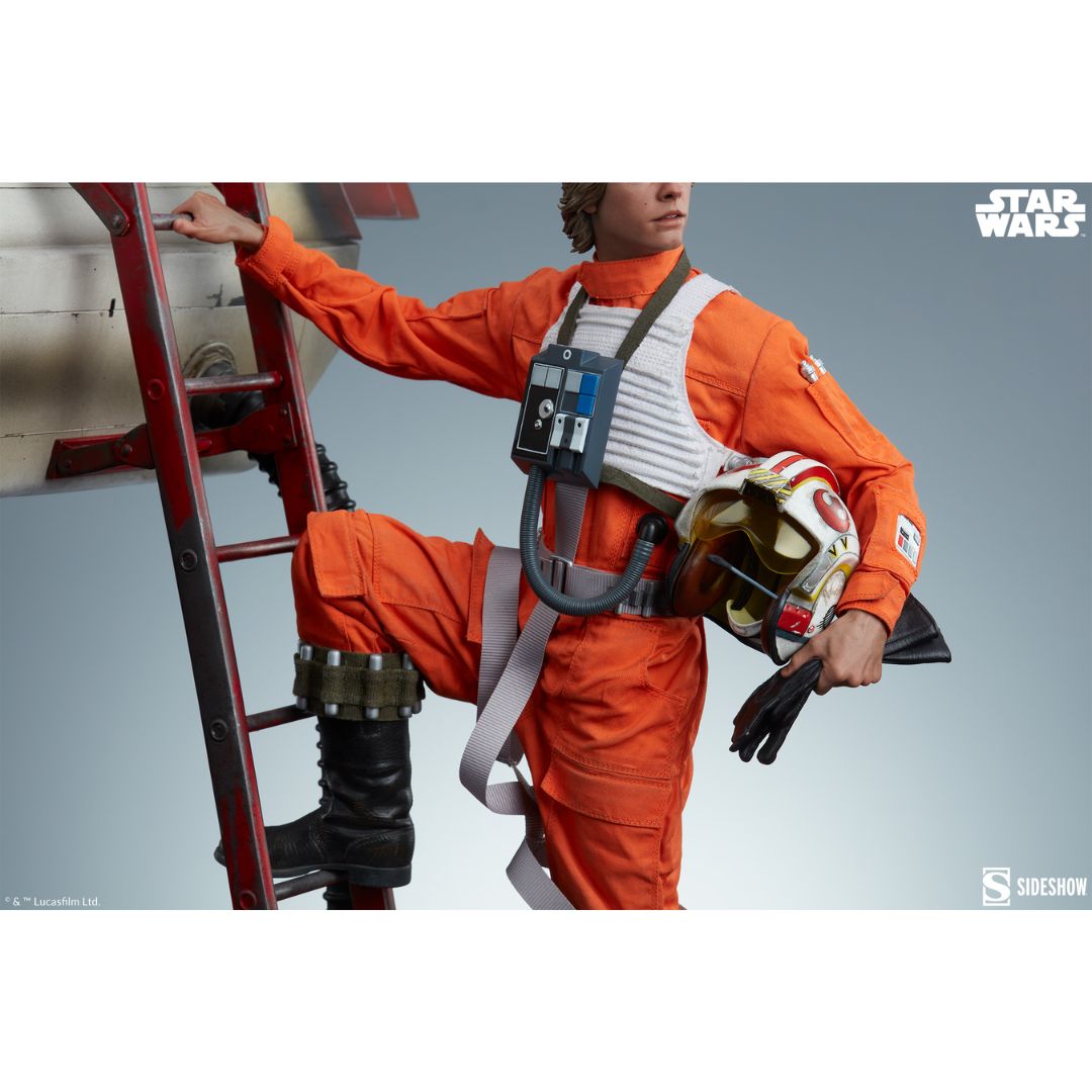 Luke Skywalker & X-Wing: Red Five, Standing By Premium Format Statue By Sideshow Collectibles -Sideshow Collectibles - India - www.superherotoystore.com