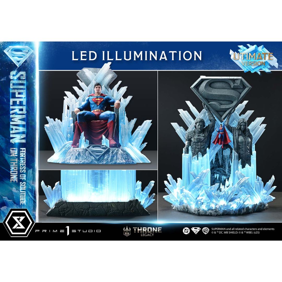 Superman Fortress Of Solitude On Throne Deluxe Statue By Prime1 Studios -Prime1 Studios - India - www.superherotoystore.com