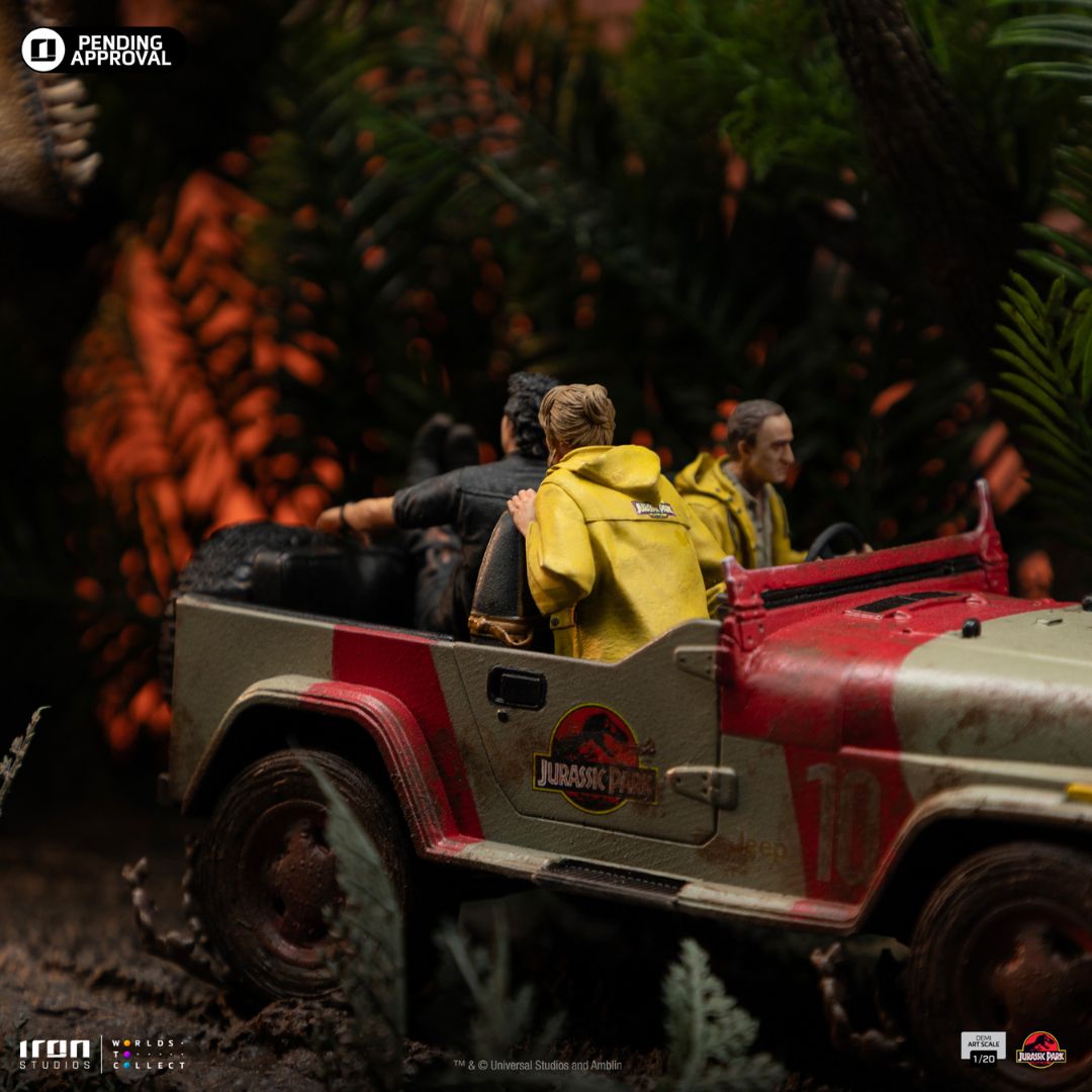 T-Rex Chase Demi Art Statue By Iron Studios -Iron Studios - India - www.superherotoystore.com