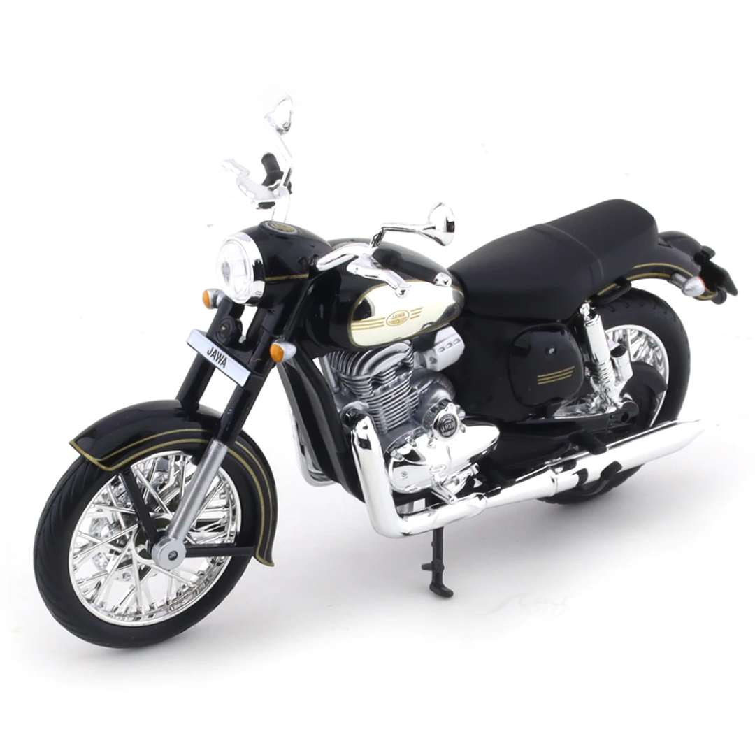 Black JAWA CLASSIC CHROME VERSION Die-cast Bike By Maisto -Maisto - India - www.superherotoystore.com