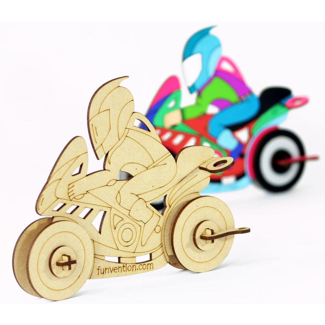 3D Coloring Model - Bike -Funvention - India - www.superherotoystore.com