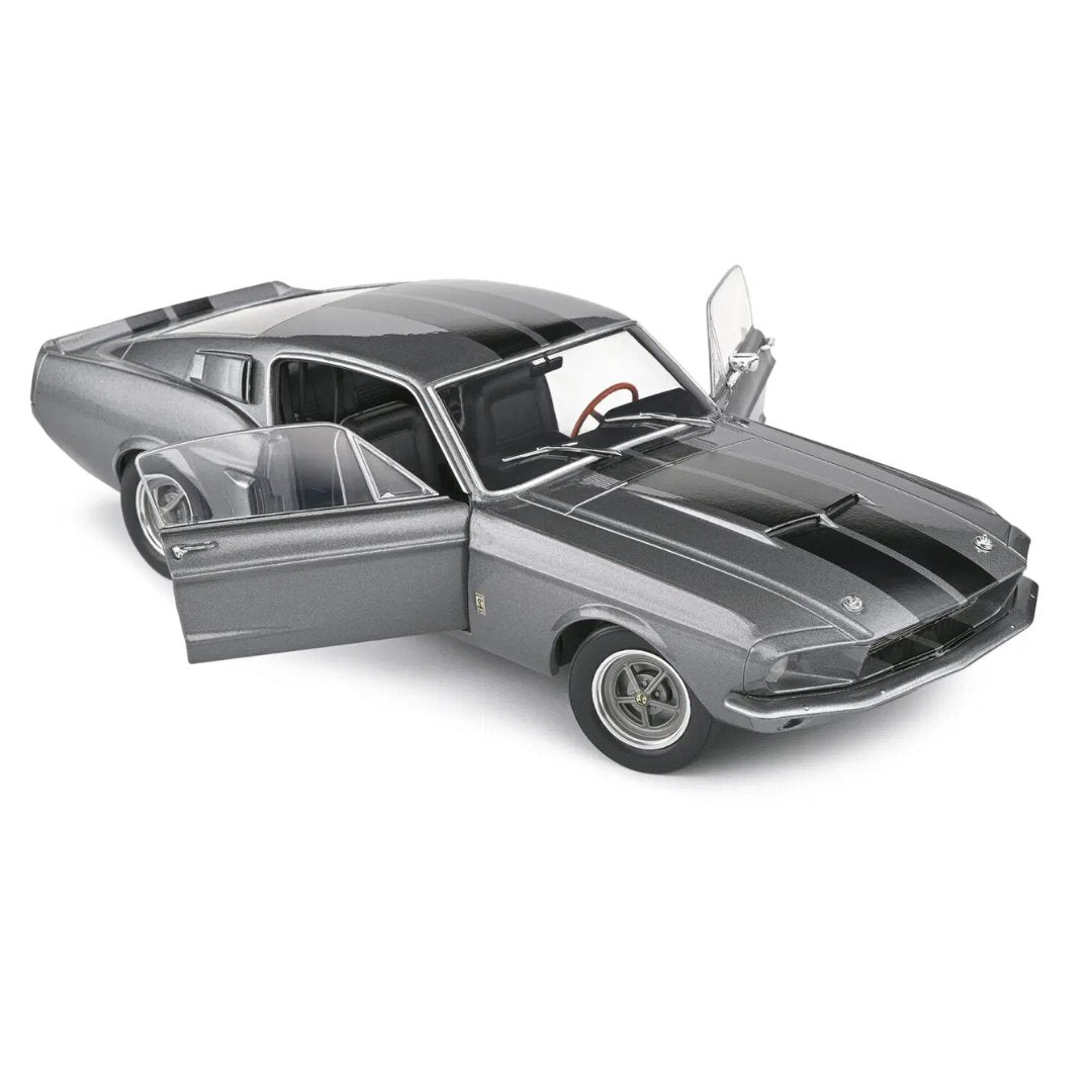 Grey 1967 Ford Shelby Mustang GT500 1:18 Scale die-cast car by Solido -Solido - India - www.superherotoystore.com