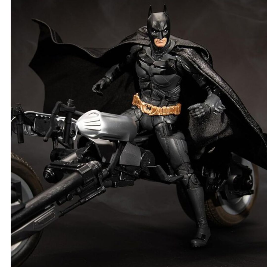 Batpod With Batman (The Dark Knight) DC Multiverse By Mcfarlane Toys -McFarlane Toys - India - www.superherotoystore.com