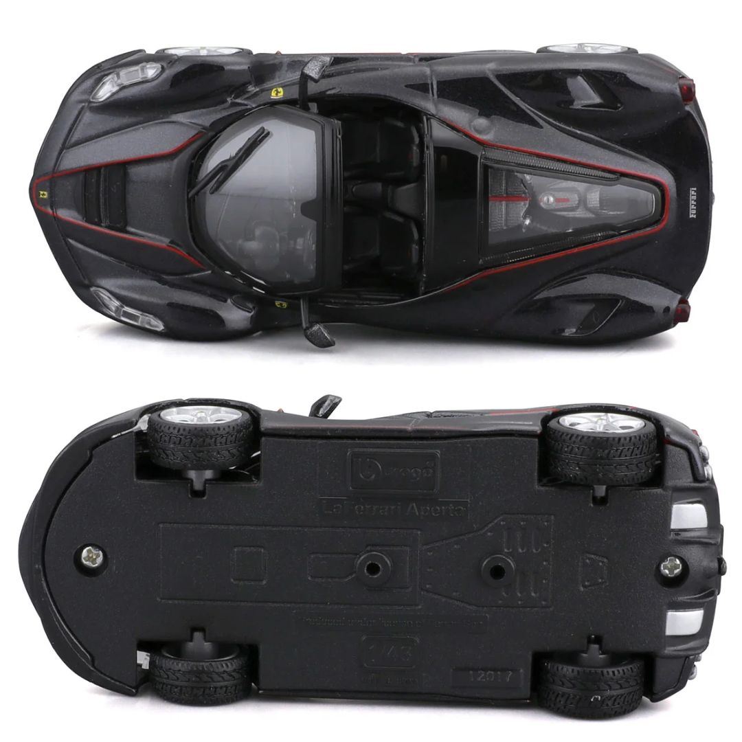 Black Ferrari LaFerrari Aperta 1:43 Scale Die-Cast car by Bburago -Bburago - India - www.superherotoystore.com