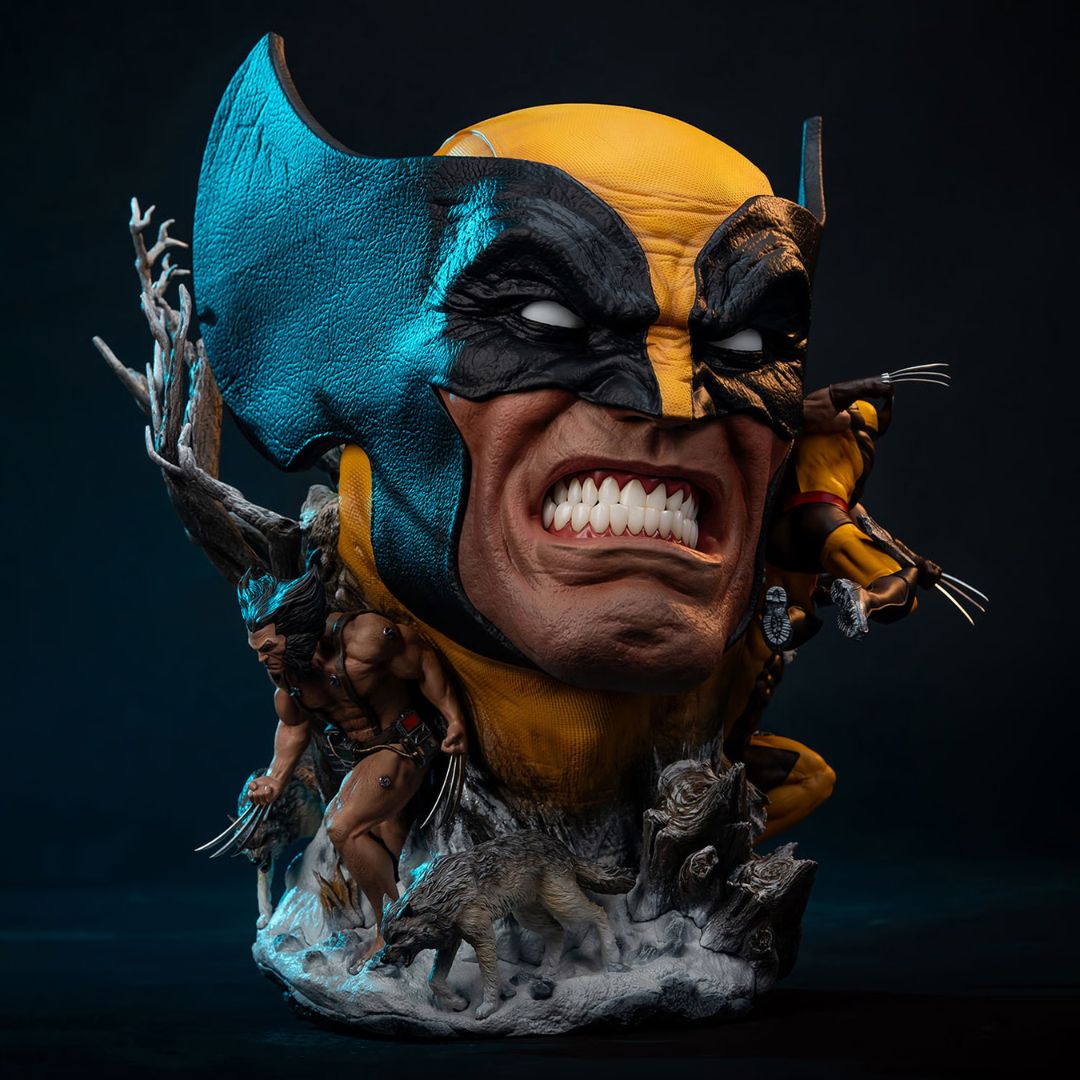 Wolverine Deluxe Edition Fine Art Bust Statue By Pcs Collectibles