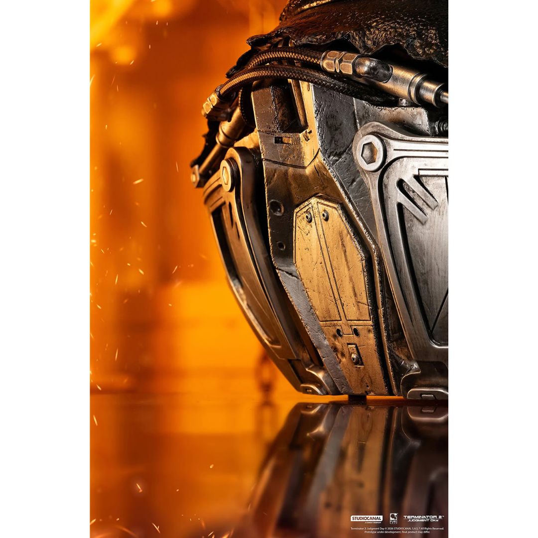 T-800 Model 101 (Battle Damaged) Art Mask Life-Size Bust Statue By Pure Arts