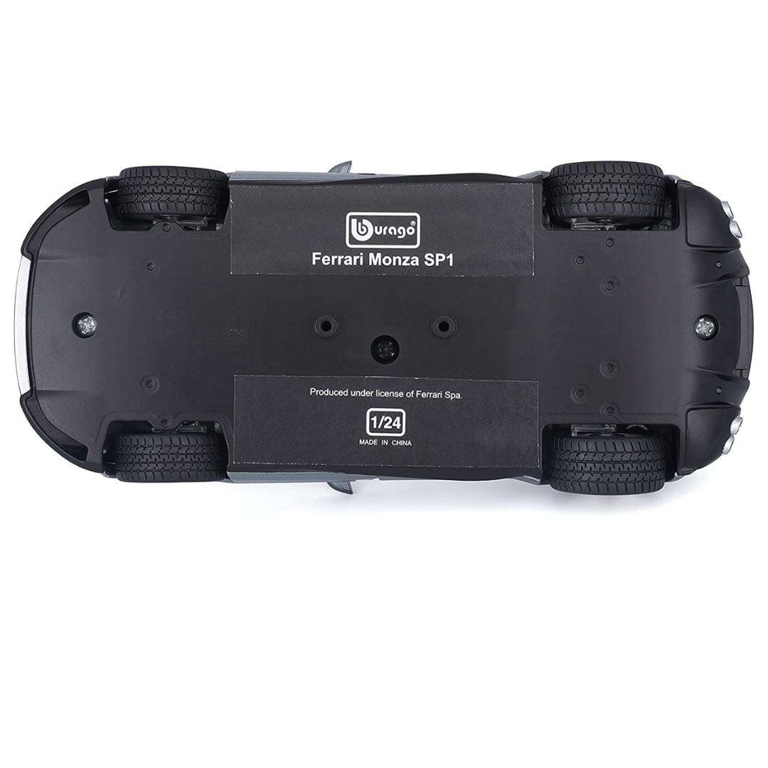 Silver Ferrari Monza SP1 1:24 Scale Die-Cast Car By Bburago -Bburago - India - www.superherotoystore.com