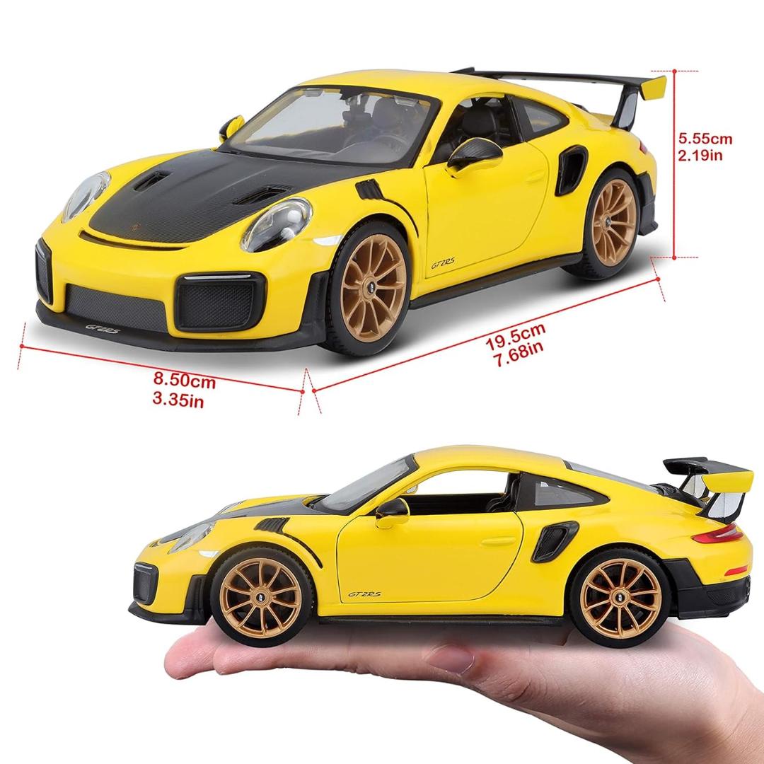 Yellow Porsche 911 GT2 RS 1:24 Scale Die-Cast Car by Maisto -Maisto - India - www.superherotoystore.com