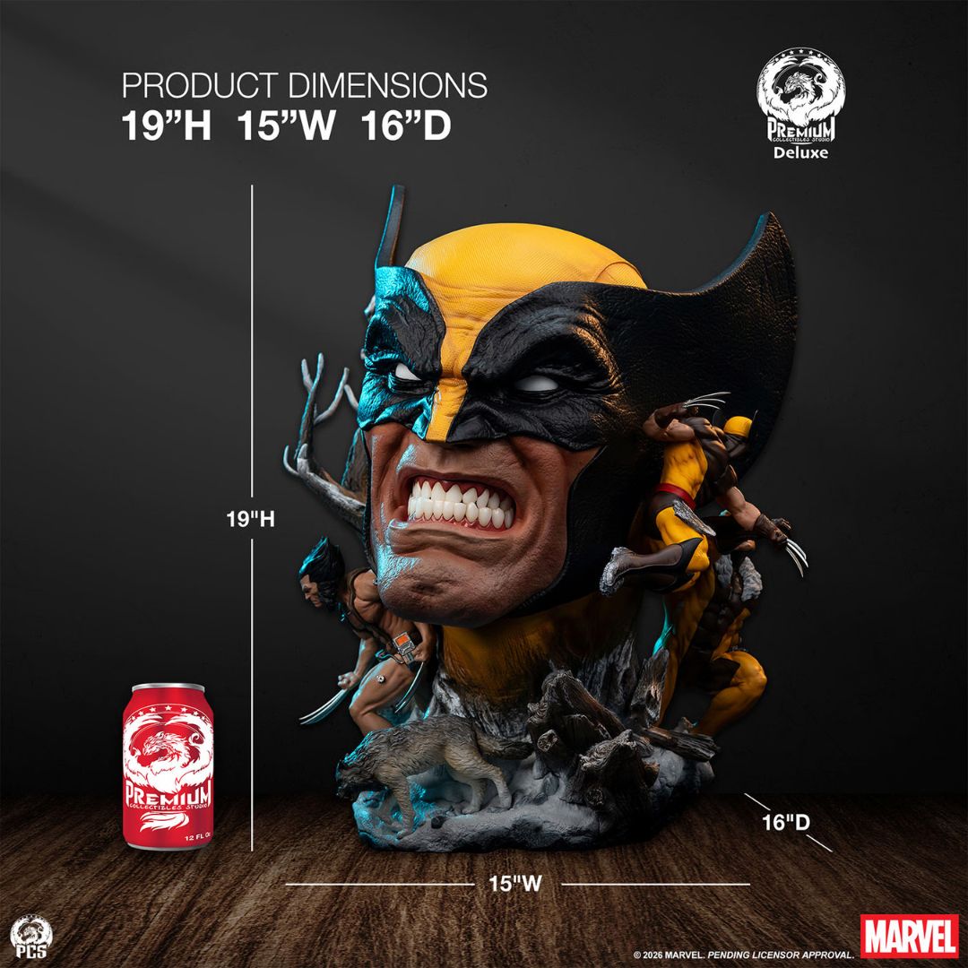 Wolverine Deluxe Edition Fine Art Bust Statue By Pcs Collectibles
