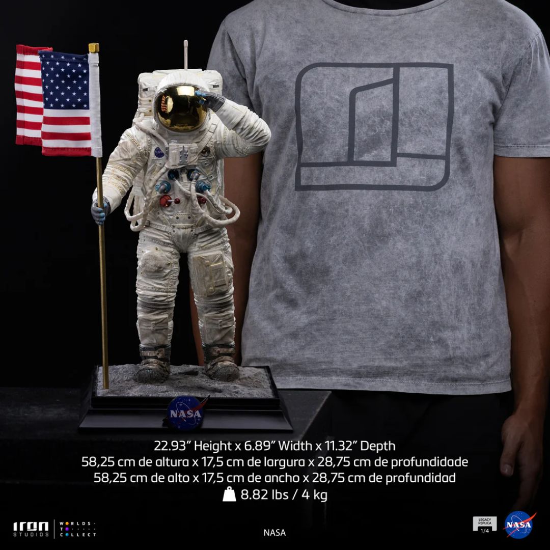 Nasa Apollo 11 Astronaut Statue By Iron Studios