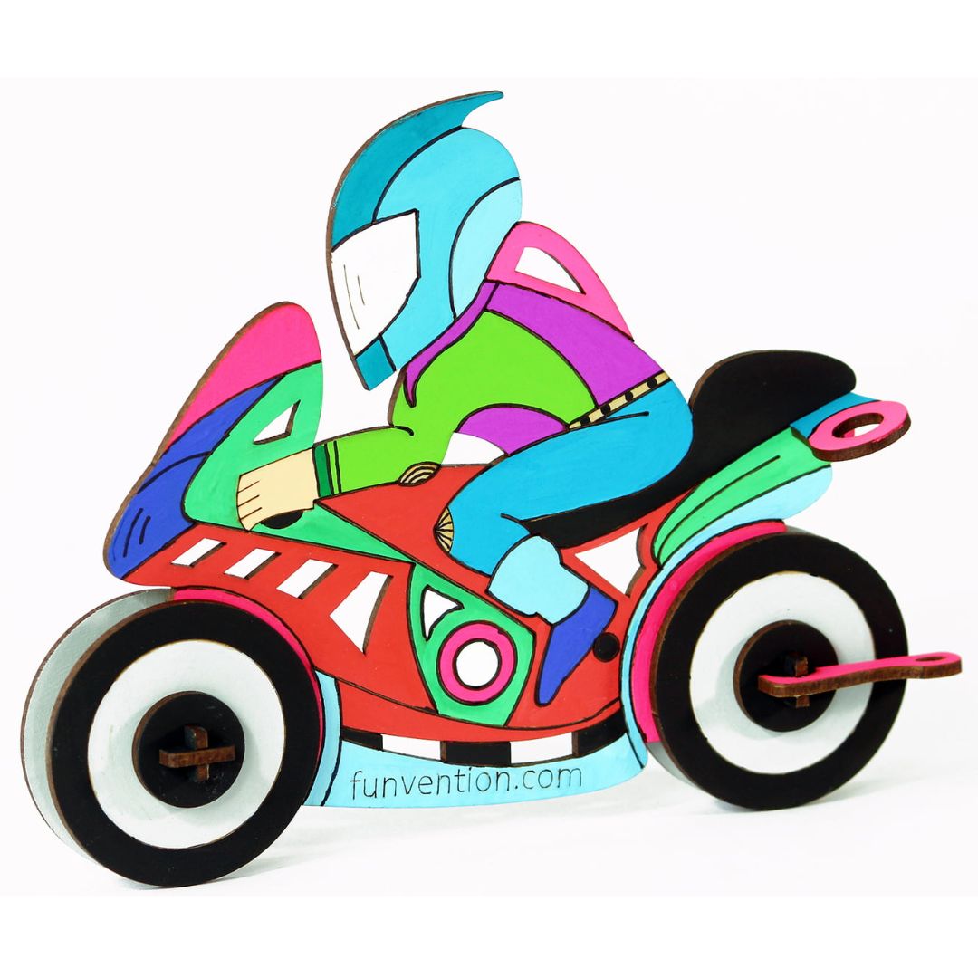 3D Coloring Model - Bike -Funvention - India - www.superherotoystore.com