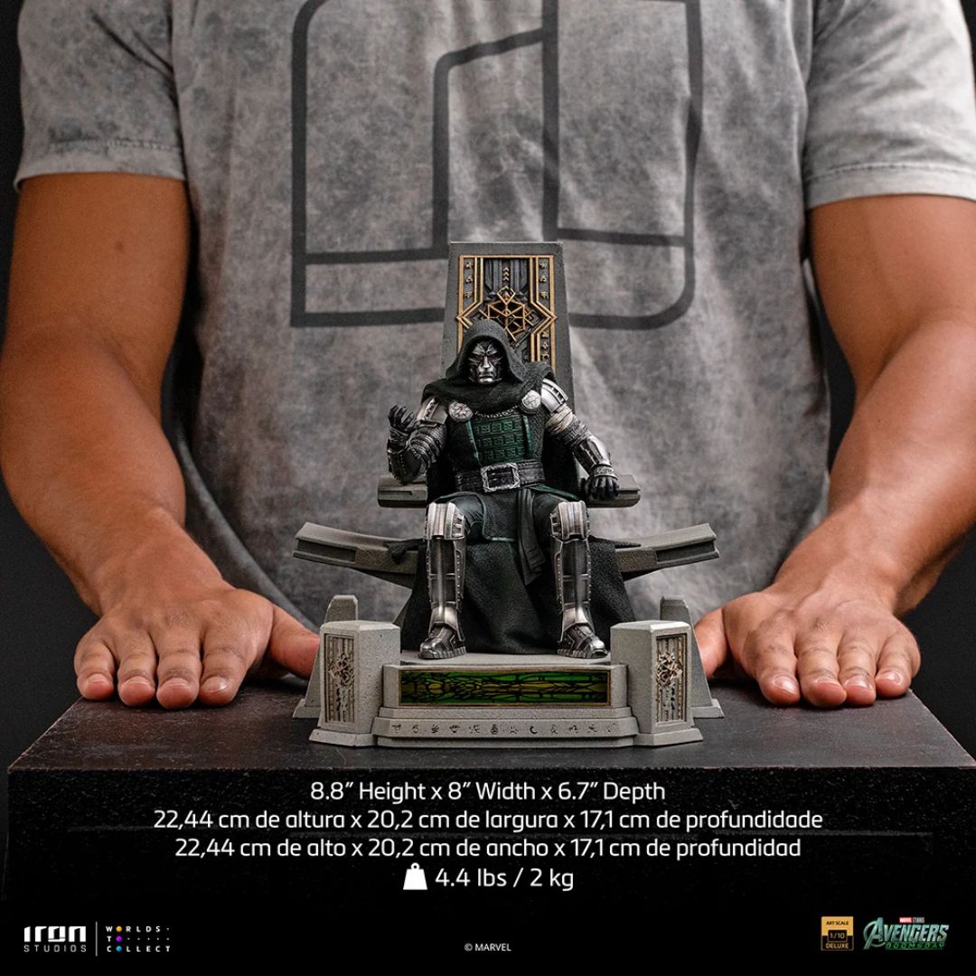 Avengers: Doomsday Doctor Doom On Throne Statue By Iron Studios