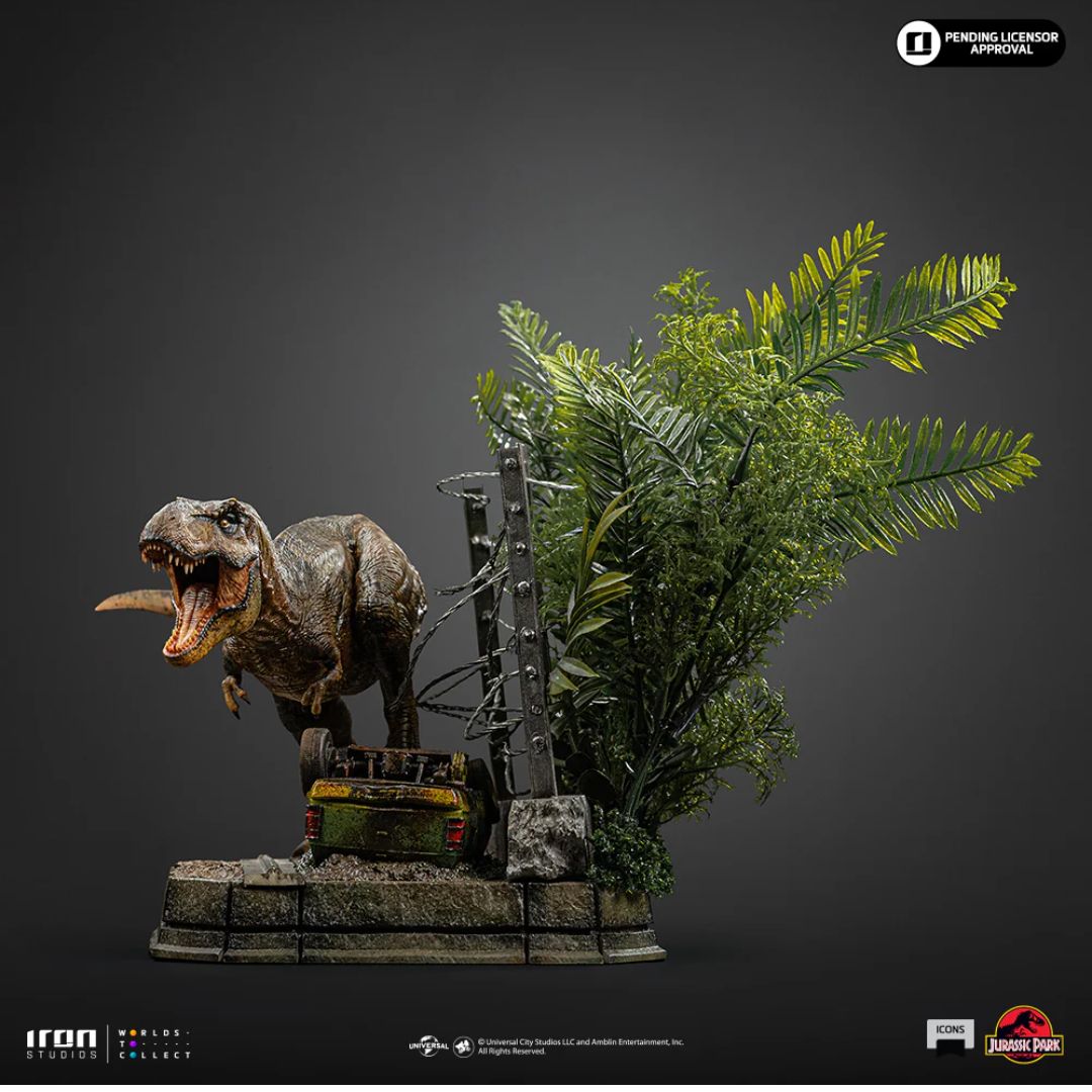 Jurassic Park T-Rex Breakout Set A - Jurassic Park - Icons Statue By Iron Studios