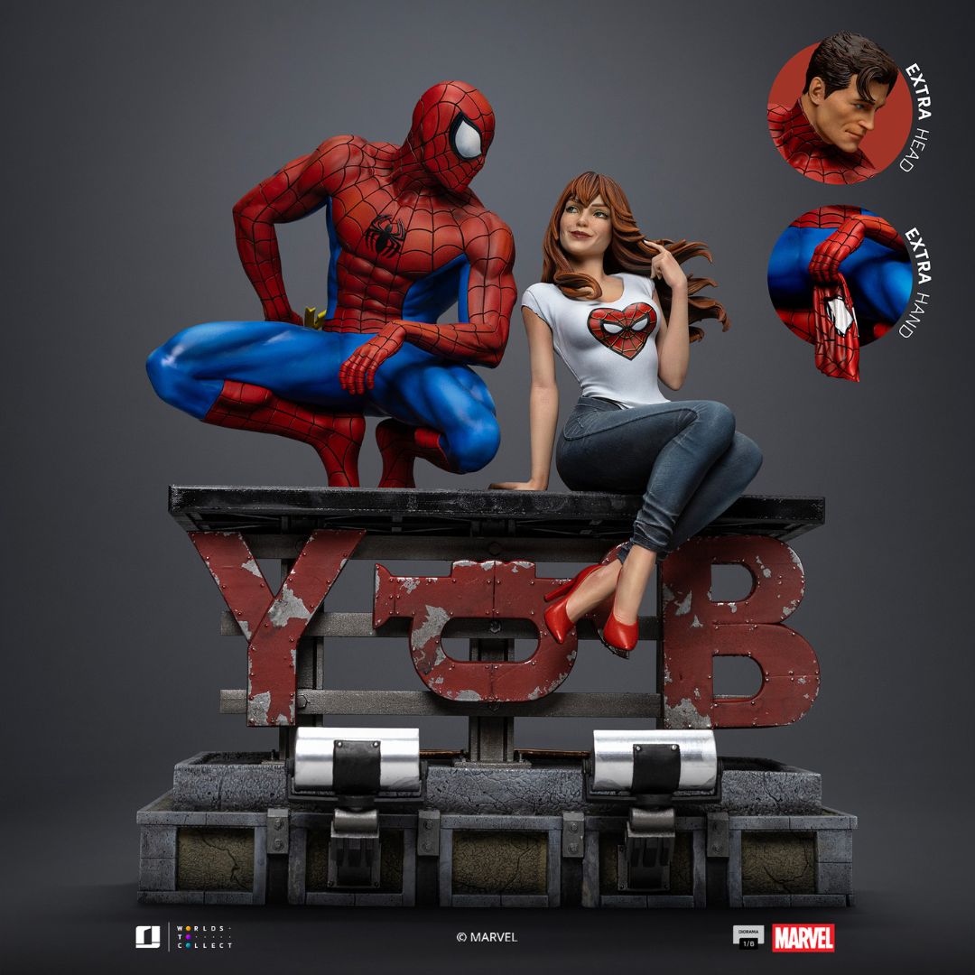 Spider-Man: The Animated Series – Spider-Man And Mary Jane Deluxe Art Statue By Iron Studios -Iron Studios - India - www.superherotoystore.com