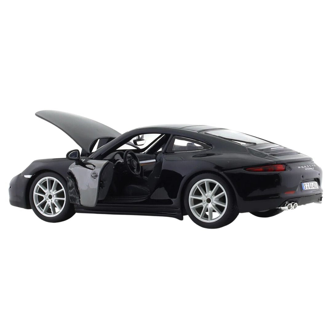 Porche 911 Black 1:24 Scale Die-Cast Car by Bburago -Bburago - India - www.superherotoystore.com