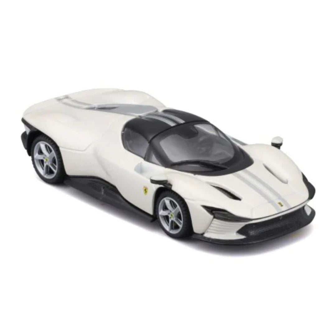 White Ferrari Daytona SP3 1:43 Scale Die-Cast car by Bburago -Bburago - India - www.superherotoystore.com