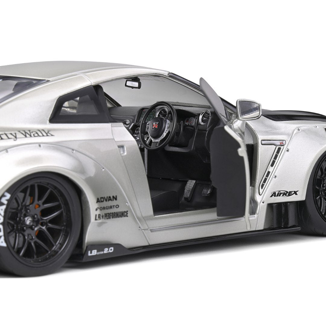 Silver 2020 Nissan GT-R R35 LBWK Kit 2.0  1:18 Scale die-cast car by Solido -Solido - India - www.superherotoystore.com