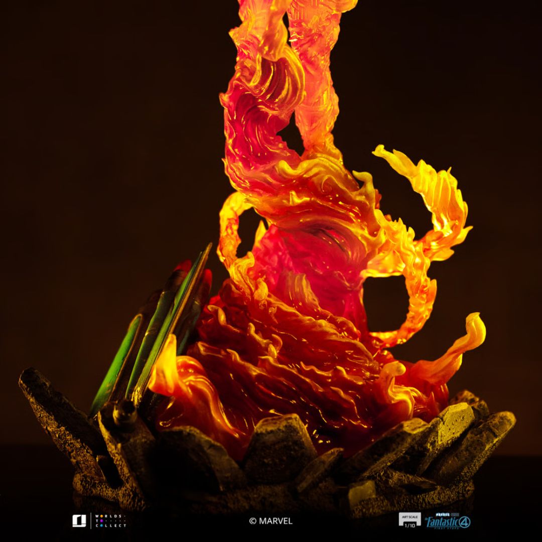 Human Torch Art Scale Statue By Iron Studios -Iron Studios - India - www.superherotoystore.com