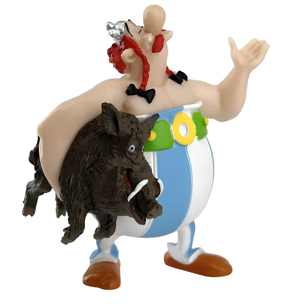 Asterix Pvc Figurine - Obelix Carrying A Boar Statue By Plastoy -Plastoy - India - www.superherotoystore.com