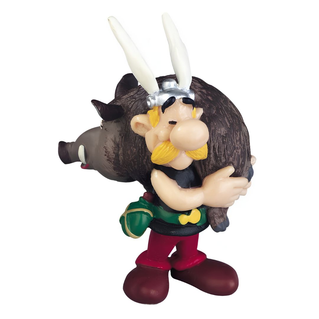 Asterix Pvc Figurine - Asterix Carrying A Wild Boar Statue By Plastoy -Plastoy - India - www.superherotoystore.com
