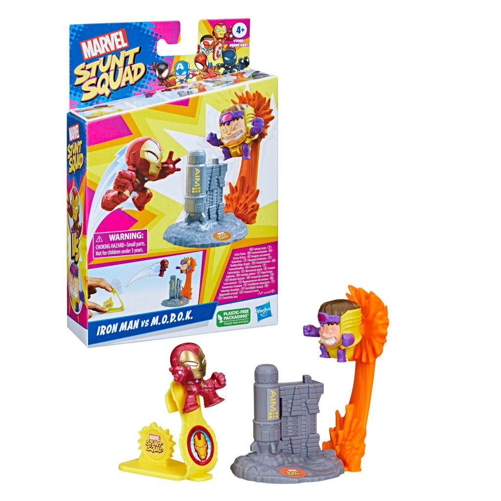 Marvel Stunt Squad Iron Man vs MODOK Set by Hasbro -Hasbro - India - www.superherotoystore.com