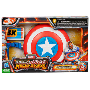 NERF Marvel Mech Strike Mechasaurs Captain America Redwing Blaster by Hasbro -Hasbro - India - www.superherotoystore.com