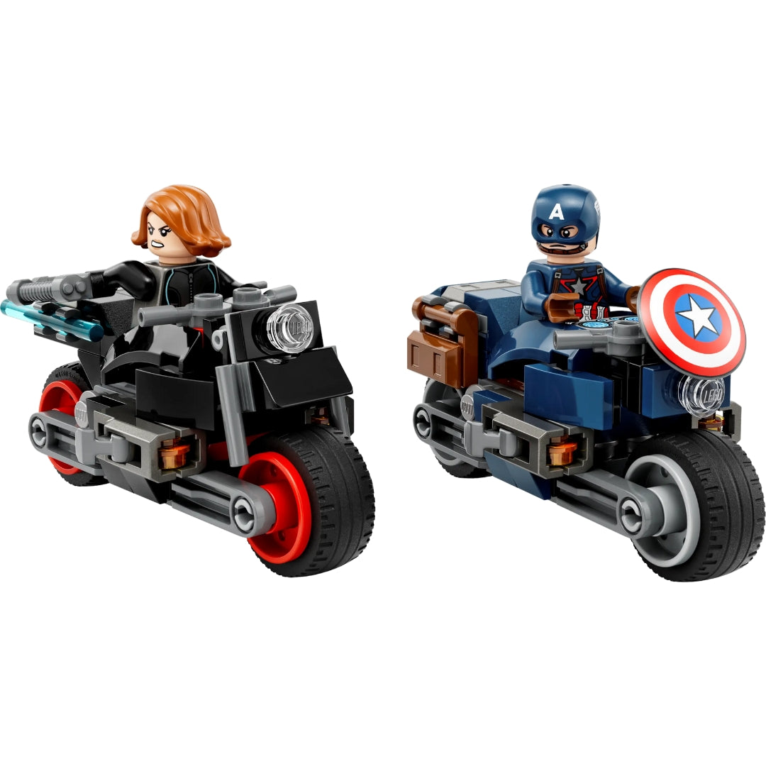 Black Widow &amp; Captain America Motorcycles by LEGO -Lego - India - www.superherotoystore.com