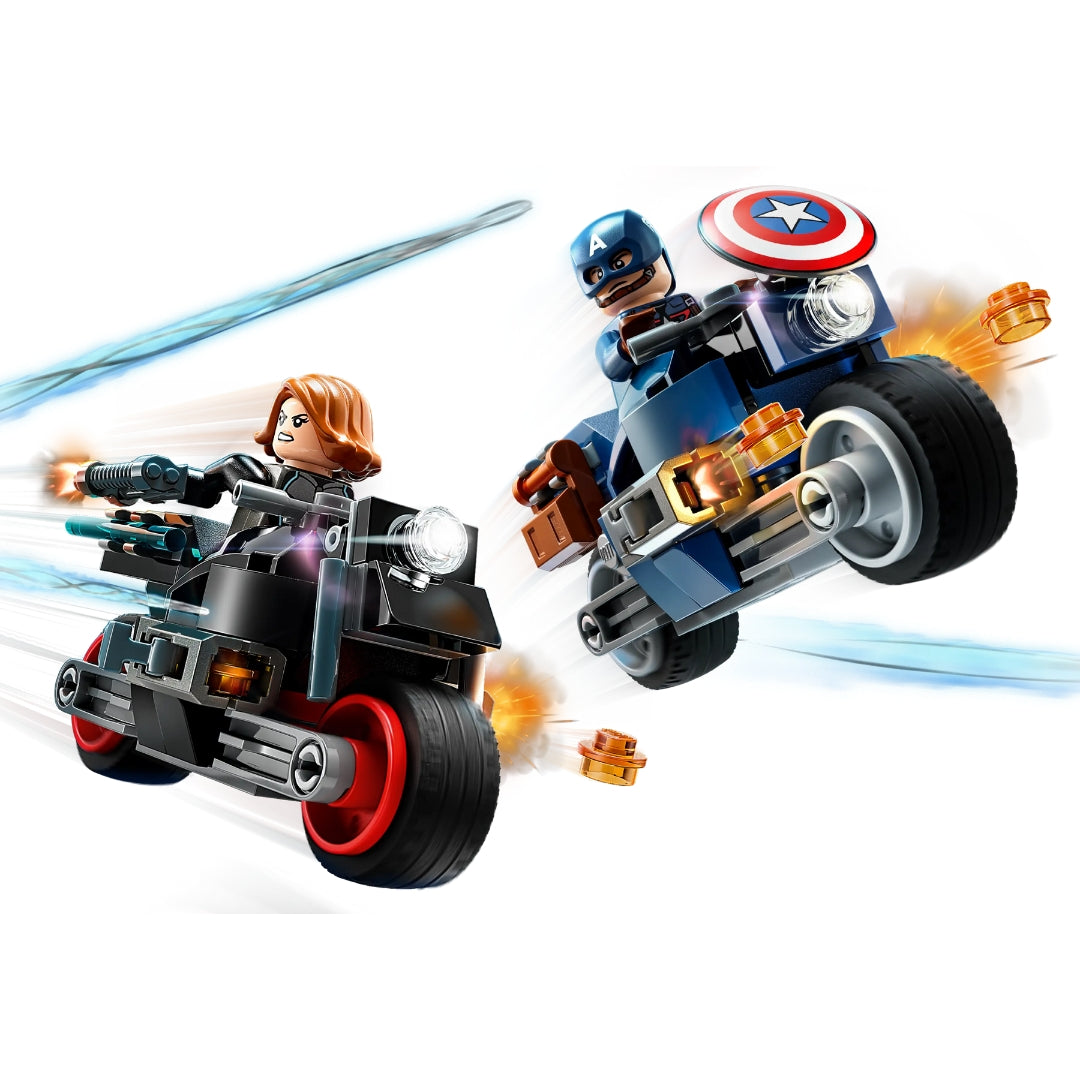Black Widow & Captain America Motorcycles by LEGO -Lego - India - www.superherotoystore.com