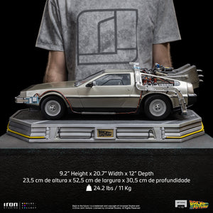 Delorean Back to the Future Art Scale by Iron Studios -Iron Studios - India - www.superherotoystore.com