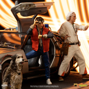 Delorean Back to the Future Deluxe Art Scale by Iron Studios -Iron Studios - India - www.superherotoystore.com