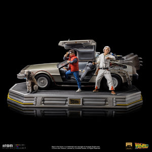Delorean Back to the Future Deluxe Art Scale by Iron Studios -Iron Studios - India - www.superherotoystore.com