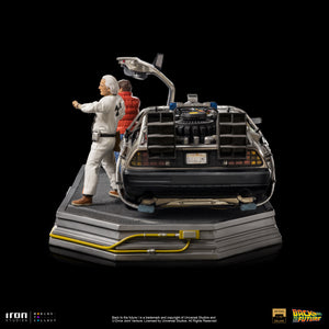 Delorean Back to the Future Deluxe Art Scale by Iron Studios -Iron Studios - India - www.superherotoystore.com