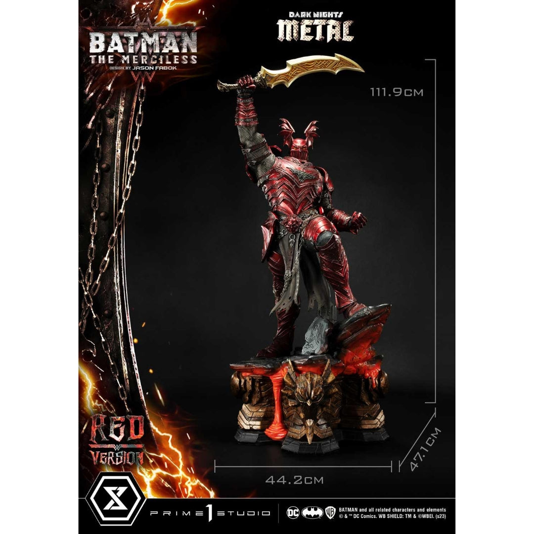 Dark Nights: Metal (Comics) The Merciless Red Version Statue by Prime 1 Studio -Prime 1 Studio - India - www.superherotoystore.com