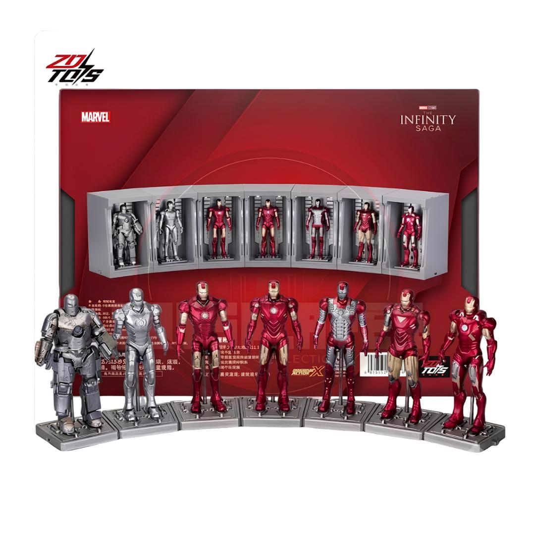 4-Inch Iron Man + Hall Of Amor 7 Pack  By Zd Toys