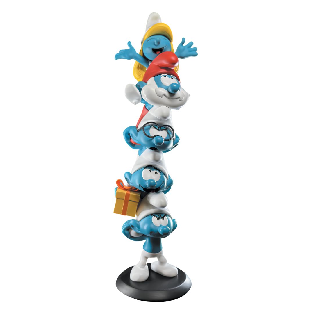 Smurfs Column Statue By Plastoy