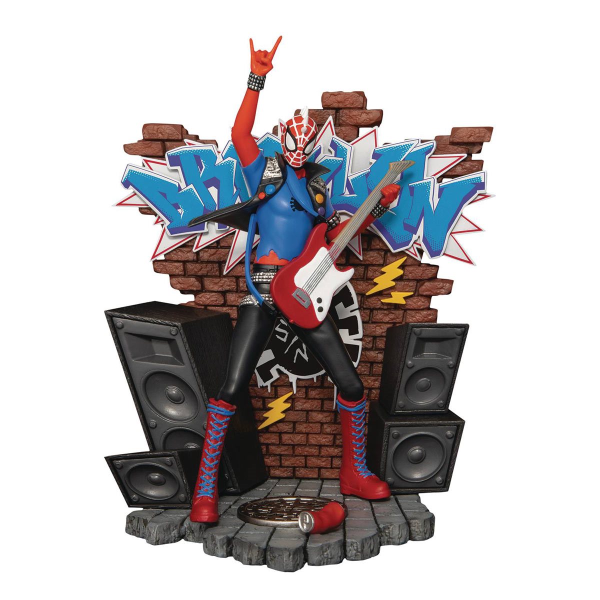 Spider-Man Spider-Punk DS-125 D-Stage 6-In Statue by Beast Kingdom -Beast Kingdom - India - www.superherotoystore.com