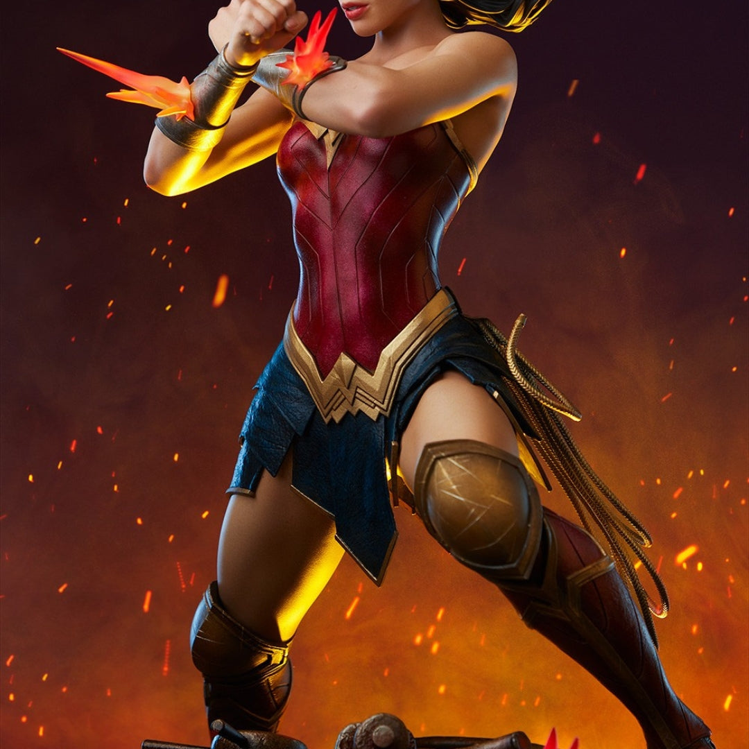 Wonder Woman Saving the Day Statue by Sideshow Collectibles -Sideshow Collectibles - India - www.superherotoystore.com