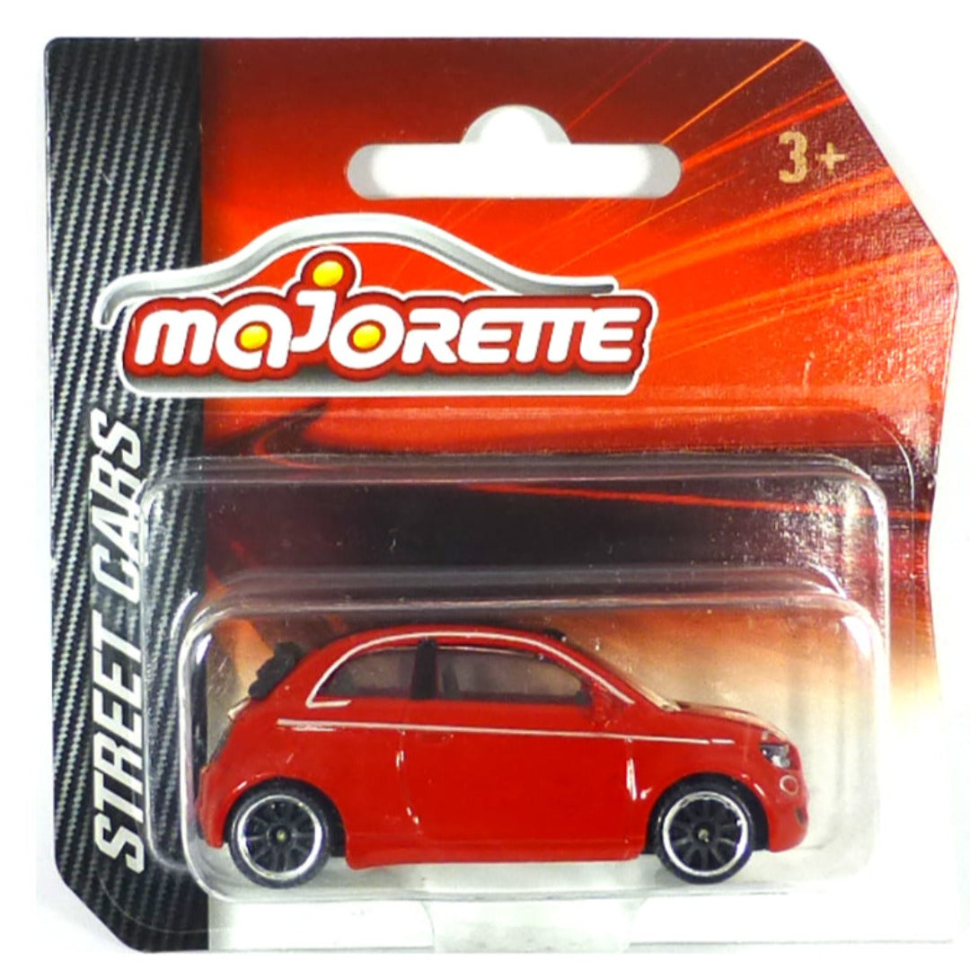 Street Cars Red Fiat 500C 1:64 Scale Die-Cast Car by Majorette -Majorette - India - www.superherotoystore.com