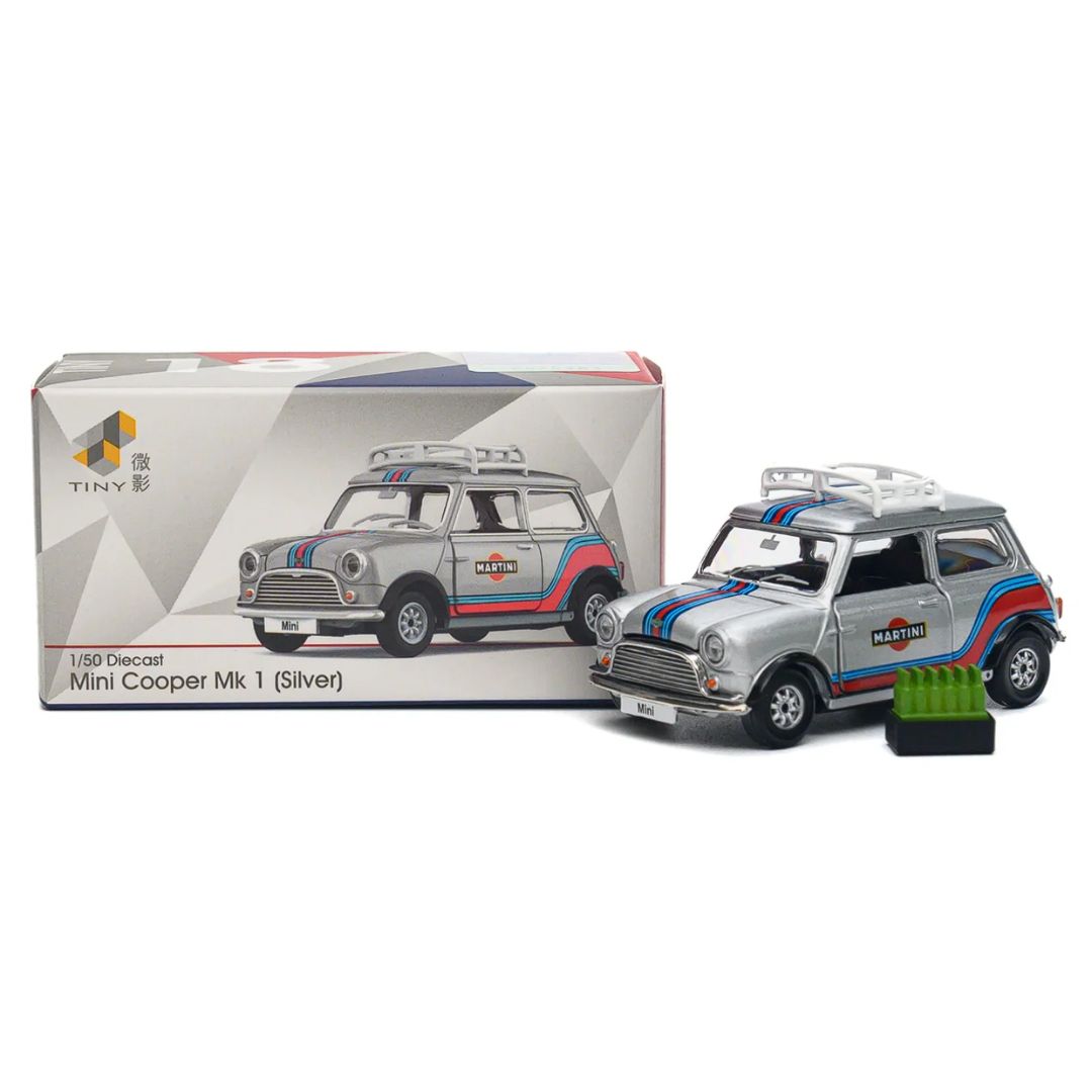Mini Cooper Mk 1 (Silver) 1/50 Diecast By Tiny City