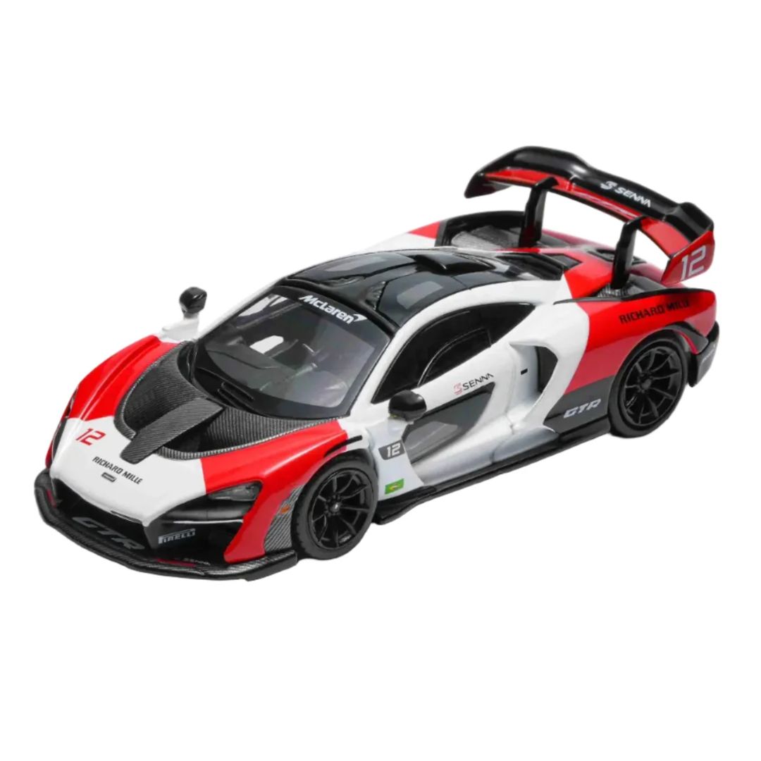 Mclaren Senna White Red 1:64 Die-cast By Massadi -Massadi - India - www.superherotoystore.com