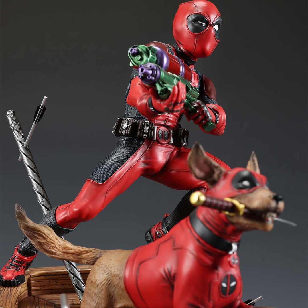 Kidpool and Dogpool Statue by XM Studios -XM Studios - India - www.superherotoystore.com